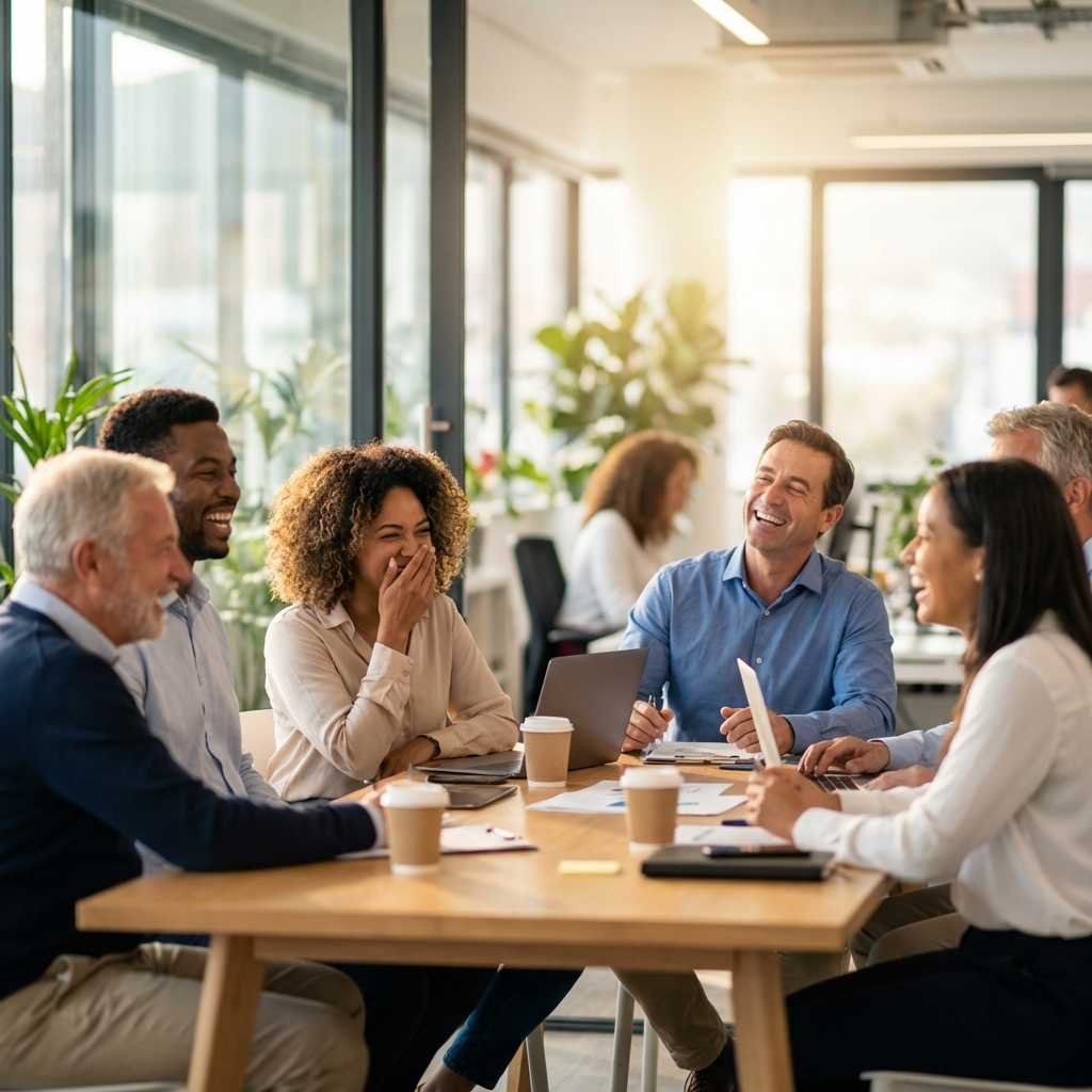 Solveway team meeting with employer partners